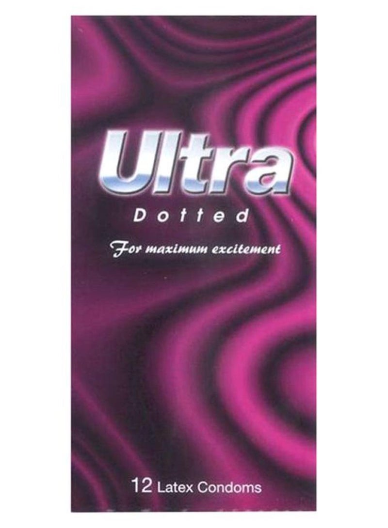 12 Piece Dotted Lubricated Condom Set